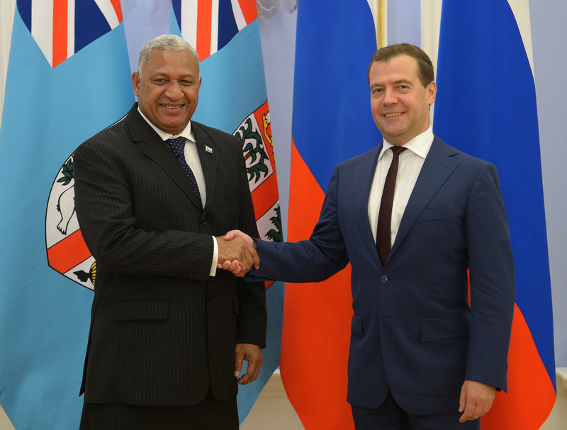 Fiji's Prime Minister Josaia Voreqe Bainimarama visits Russia